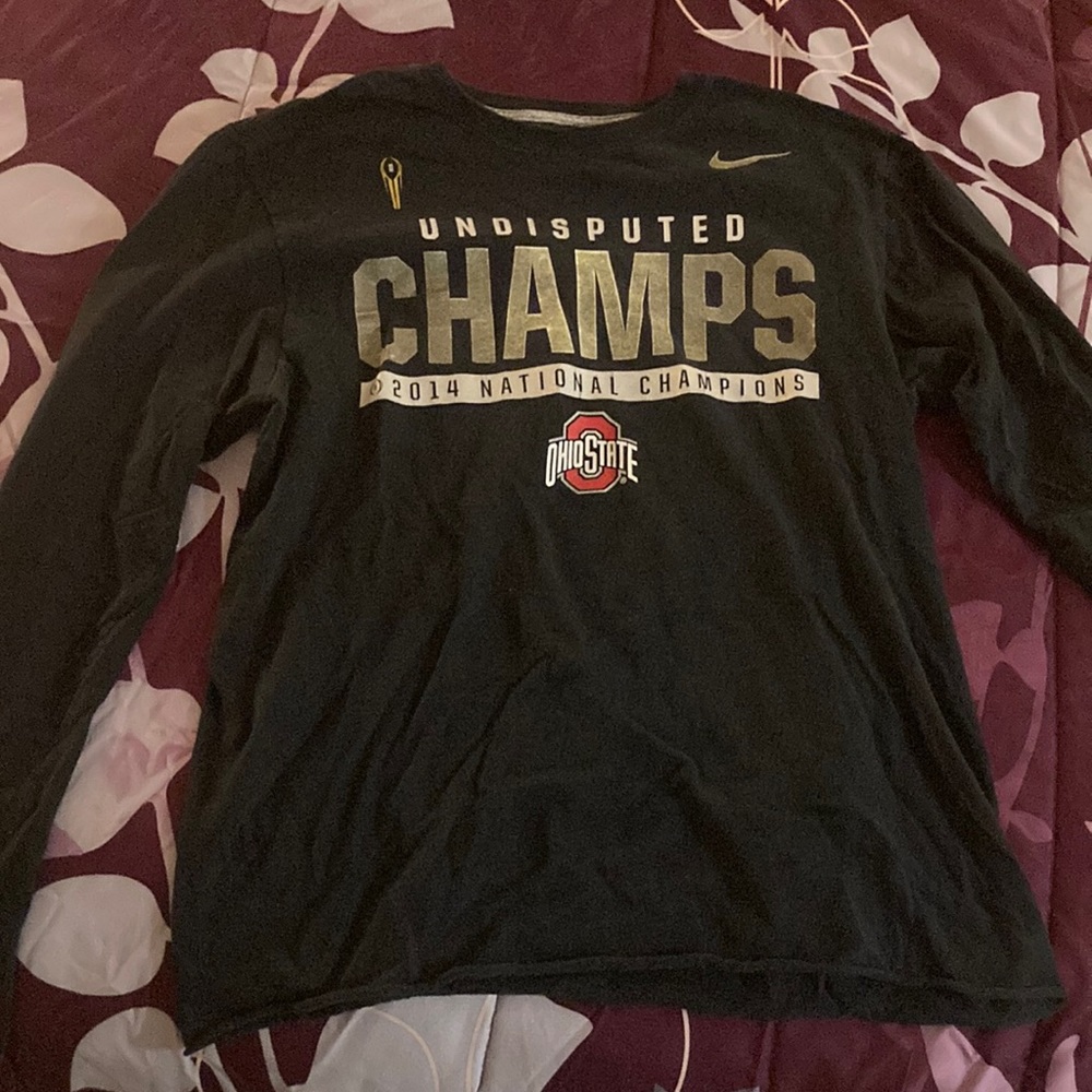 Black Ohio State Undisputed Champs long sleeve tee